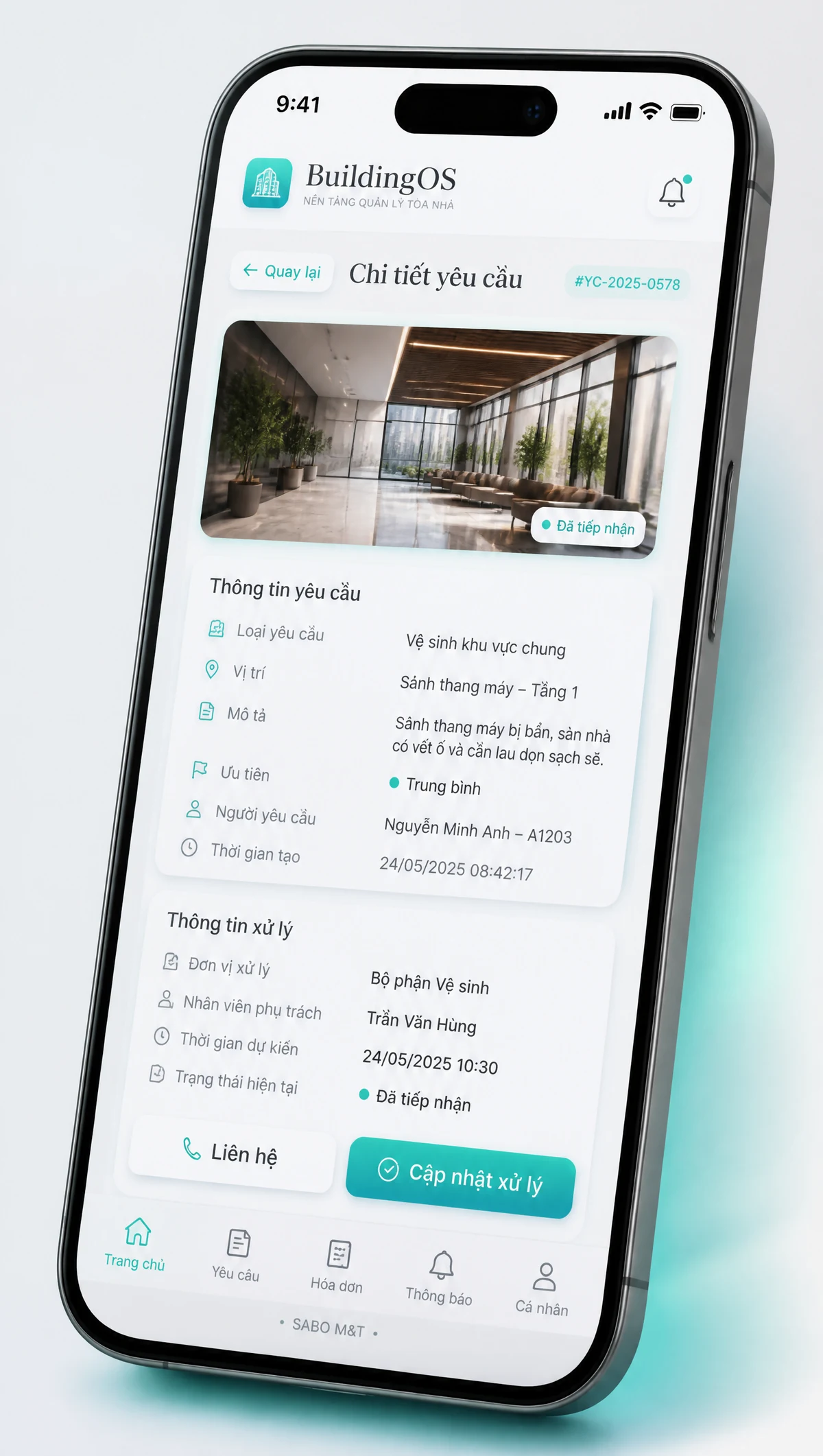 Giao diện mobile chung cư – tòa nhà — màn 3