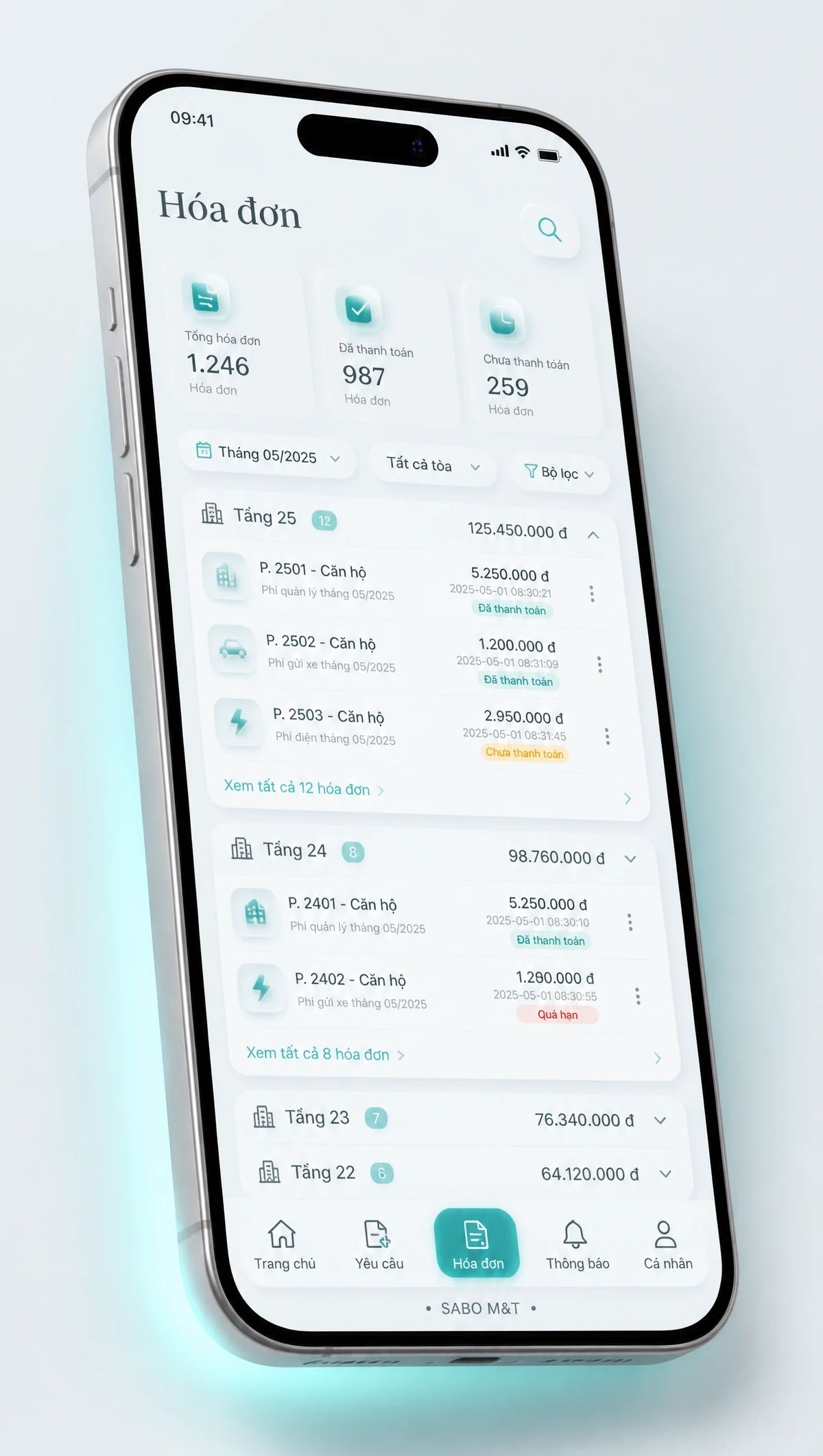 Giao diện mobile chung cư – tòa nhà — màn 4