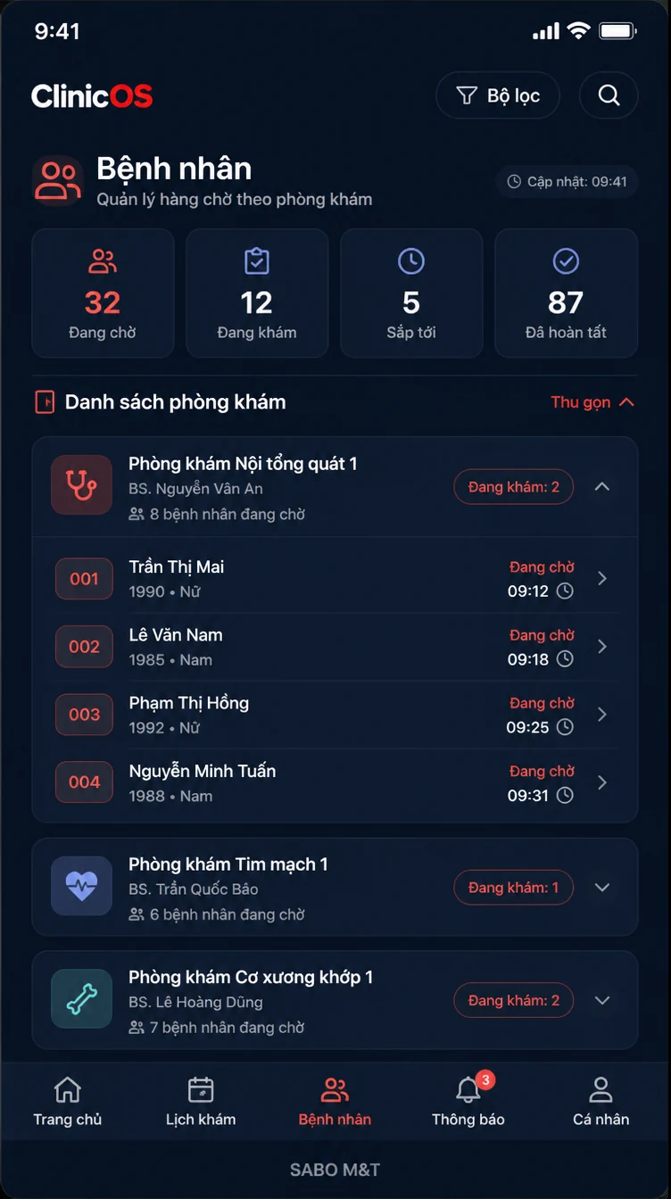 Giao diện mobile phòng khám đa khoa — màn 9
