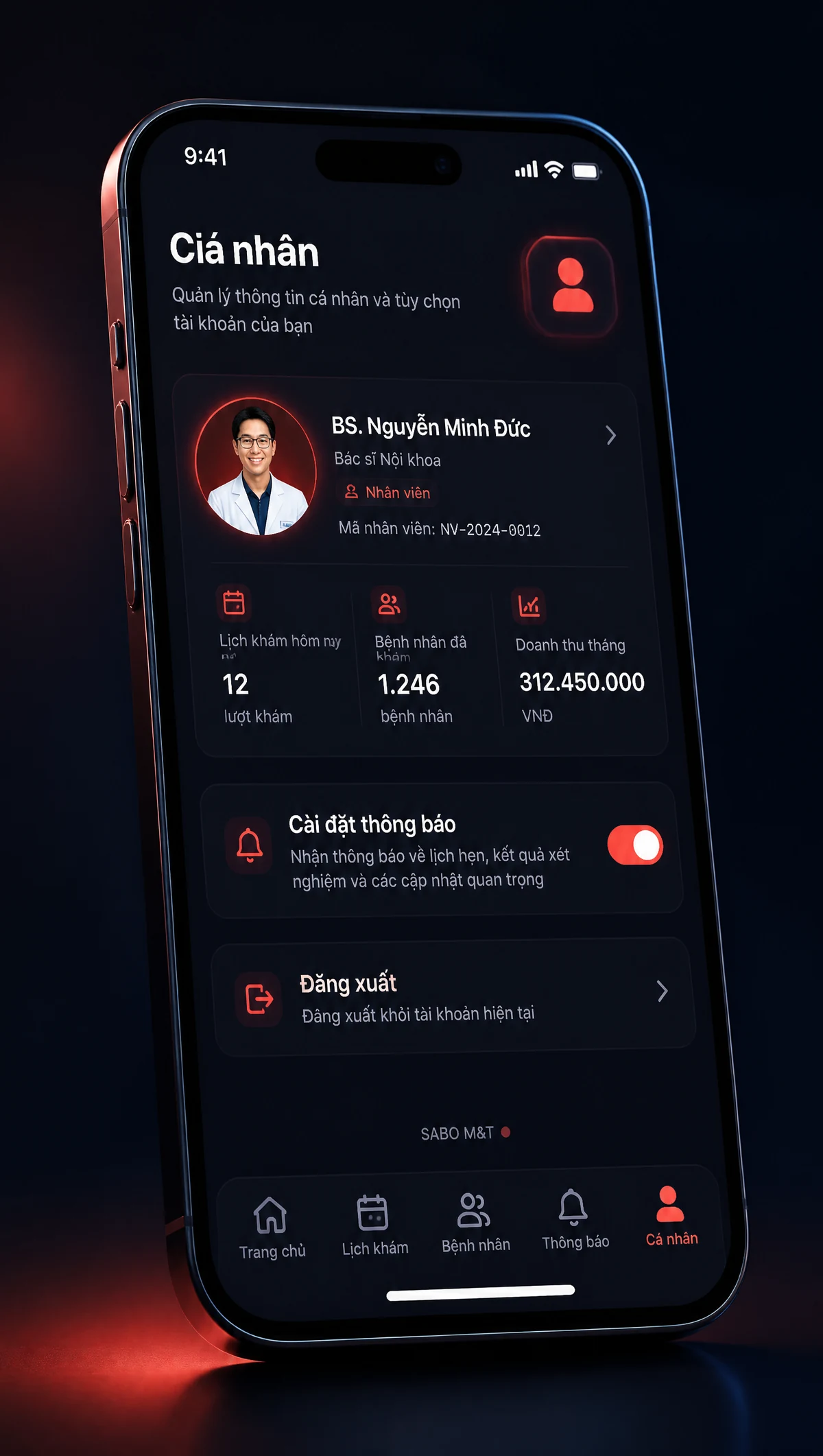 Giao diện mobile phòng khám đa khoa — màn 5