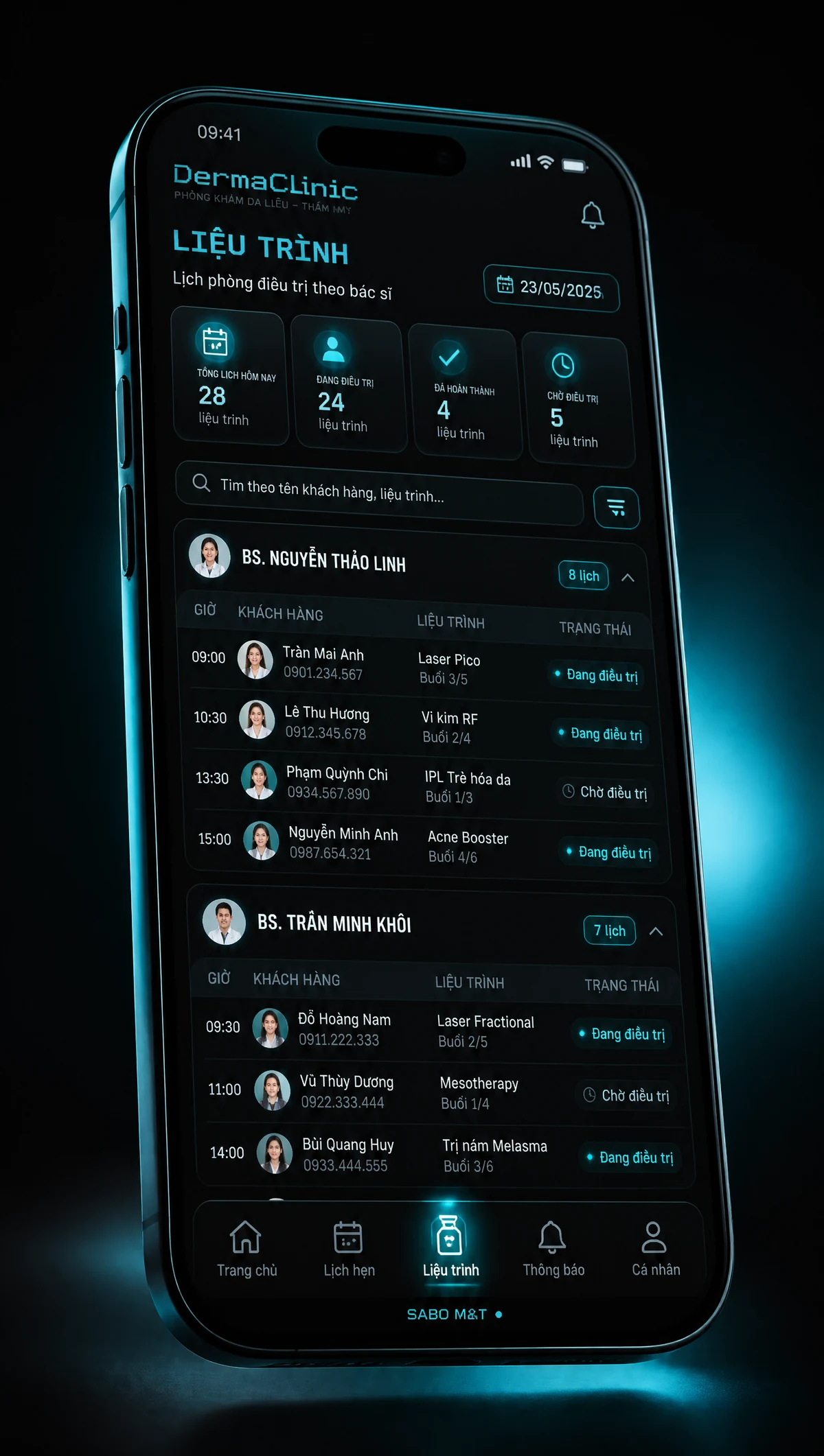 Giao diện mobile phòng khám da liễu – thẩm mỹ — màn 4