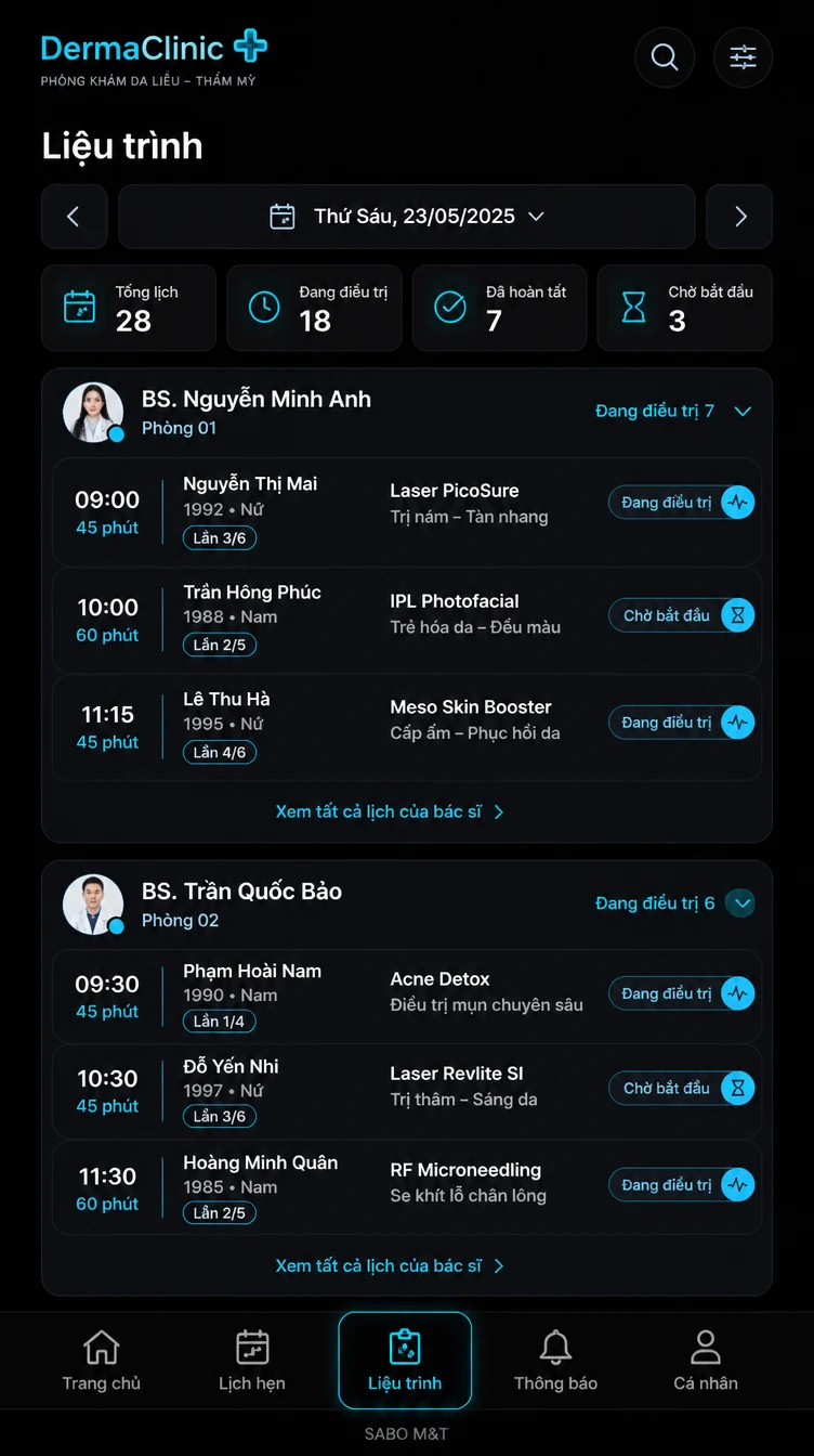 Giao diện mobile phòng khám da liễu – thẩm mỹ — màn 9