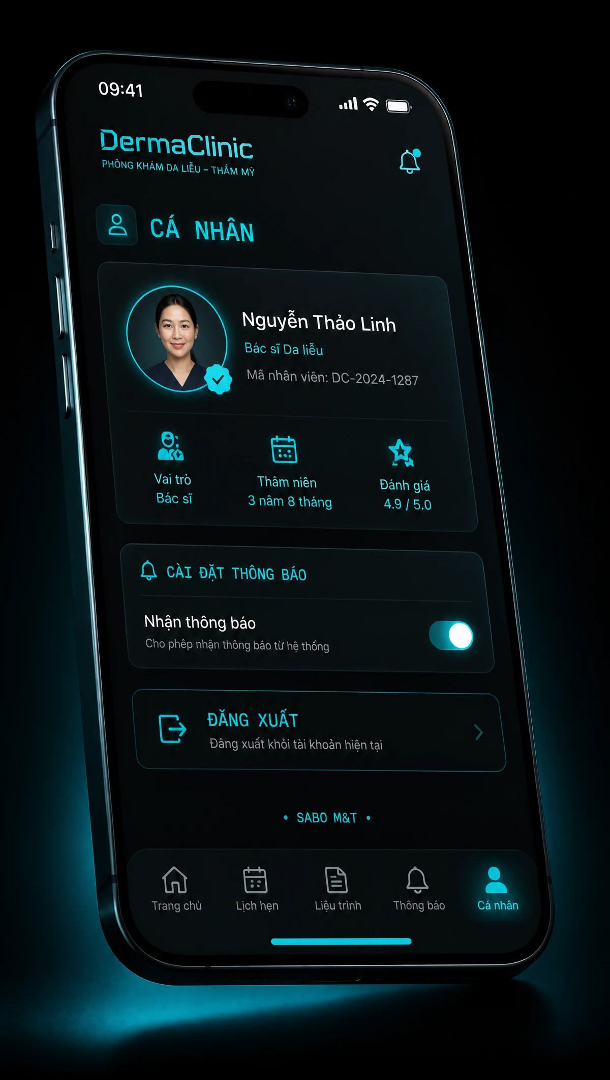 Giao diện mobile phòng khám da liễu – thẩm mỹ — màn 5