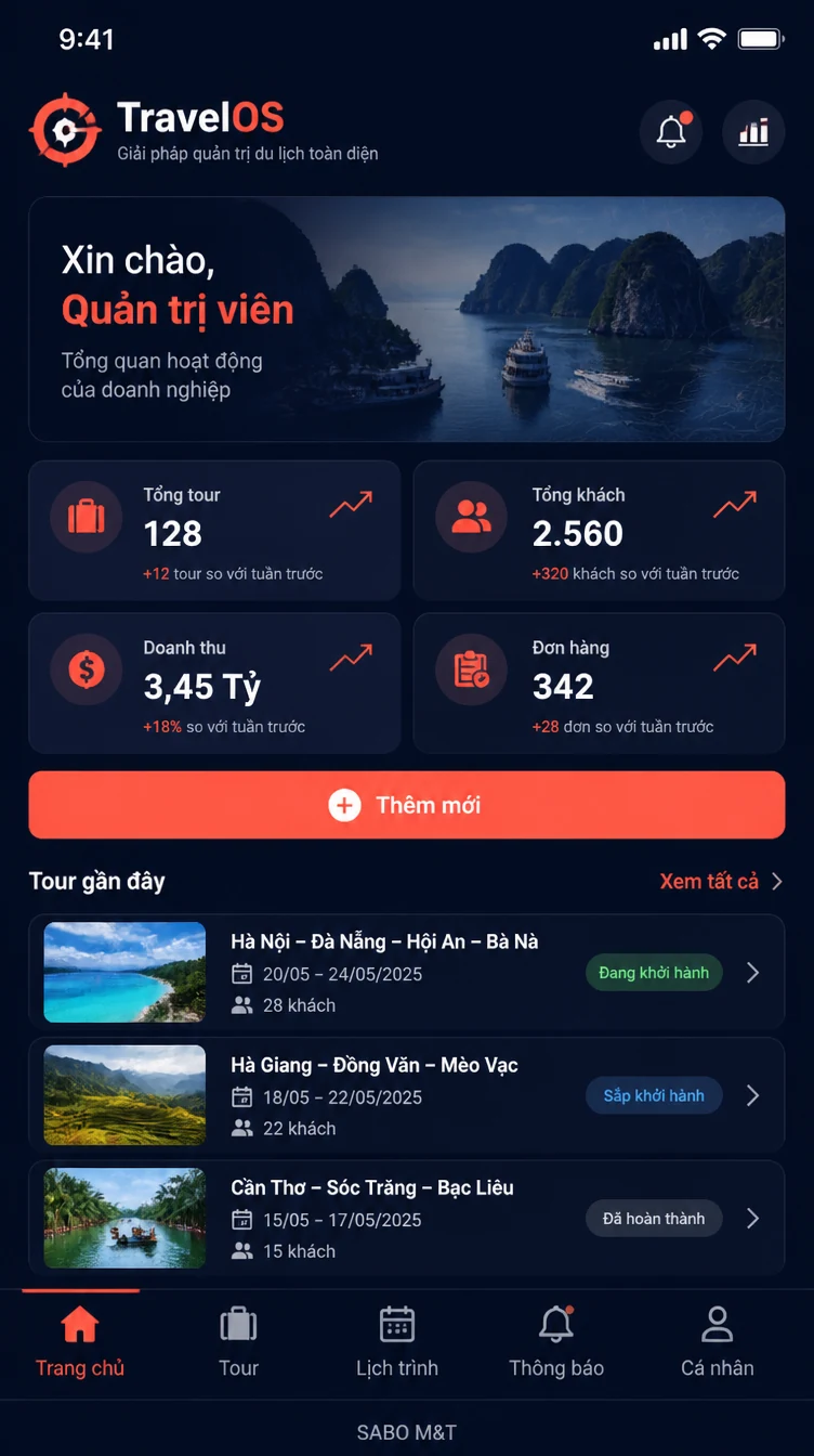 Giao diện mobile công ty du lịch – tour — màn 6