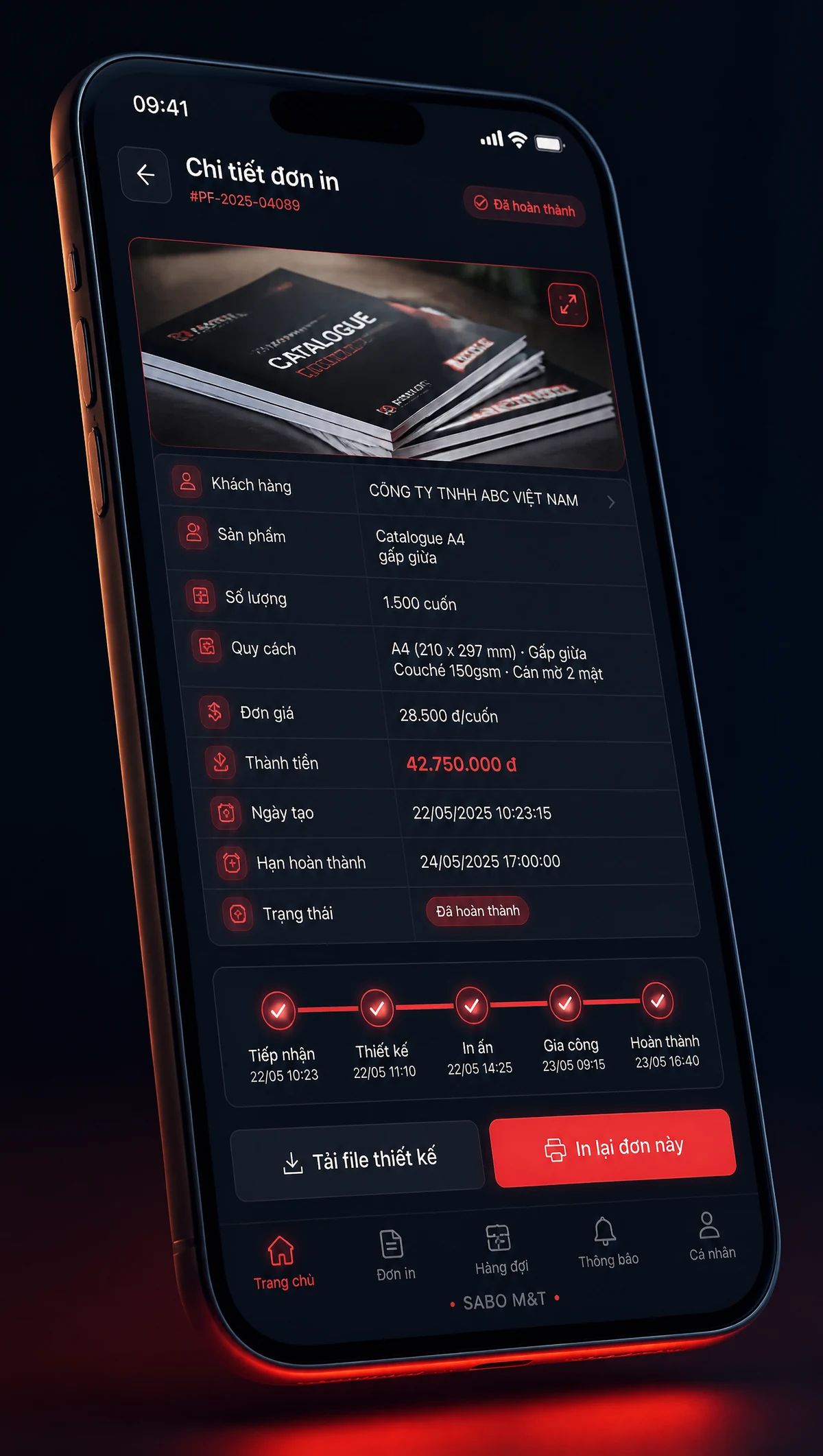 Giao diện mobile xưởng in ấn – photocopy — màn 3