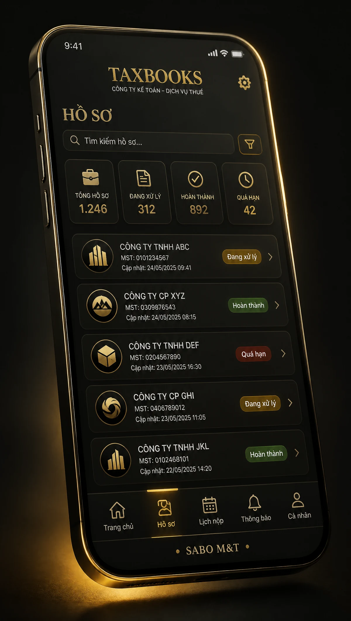 Giao diện mobile công ty kế toán – dịch vụ thuế — màn 2