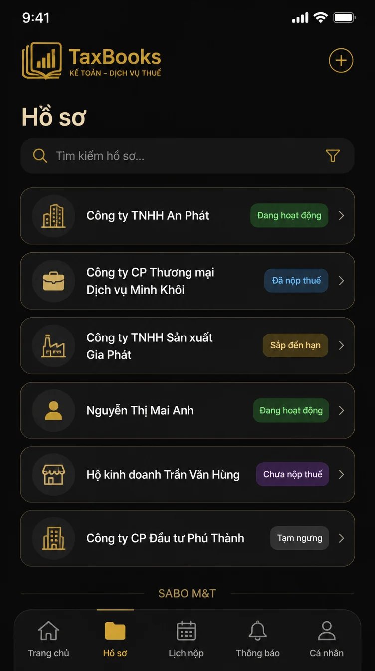 Giao diện mobile công ty kế toán – dịch vụ thuế — màn 7