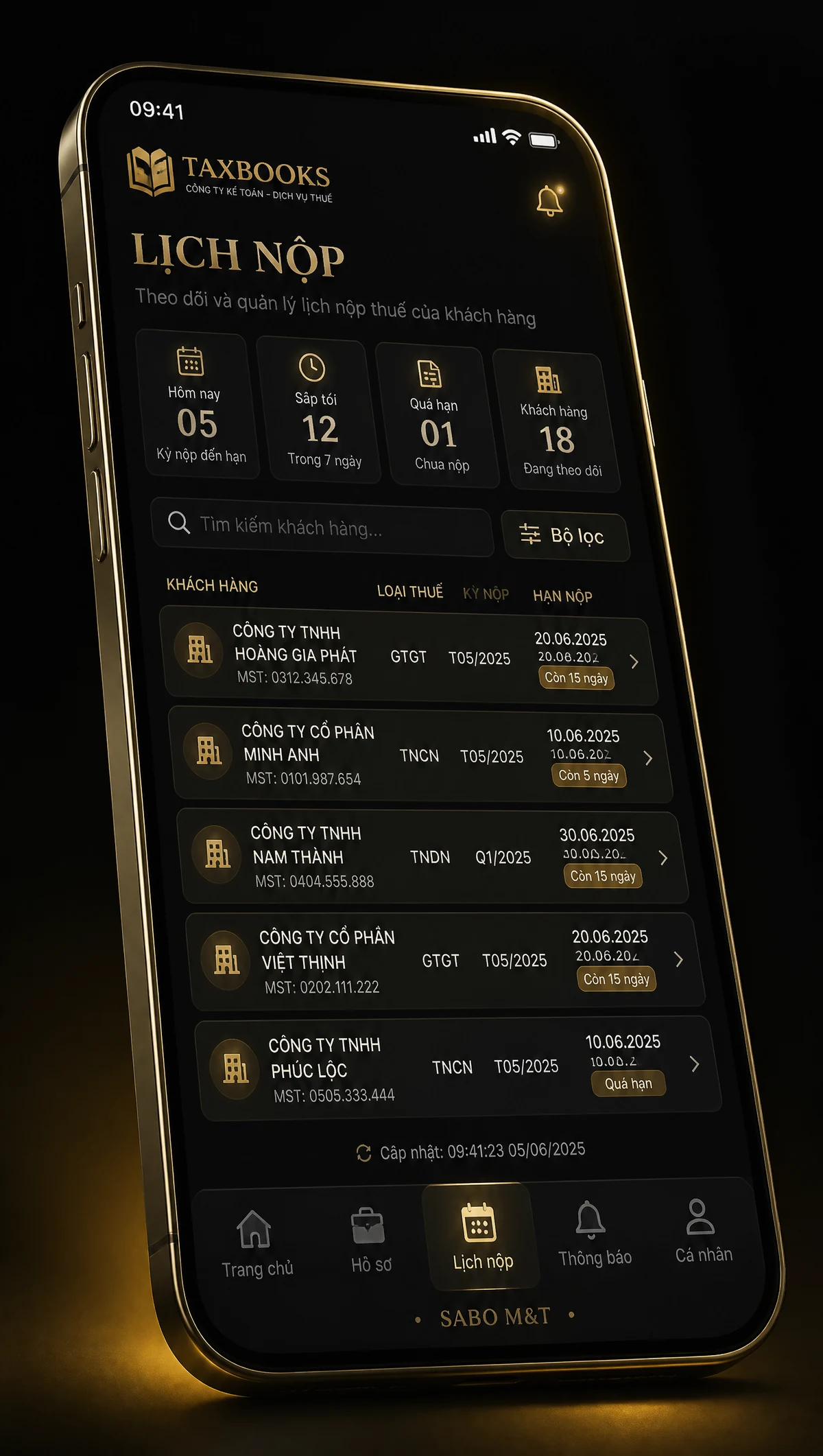 Giao diện mobile công ty kế toán – dịch vụ thuế — màn 4
