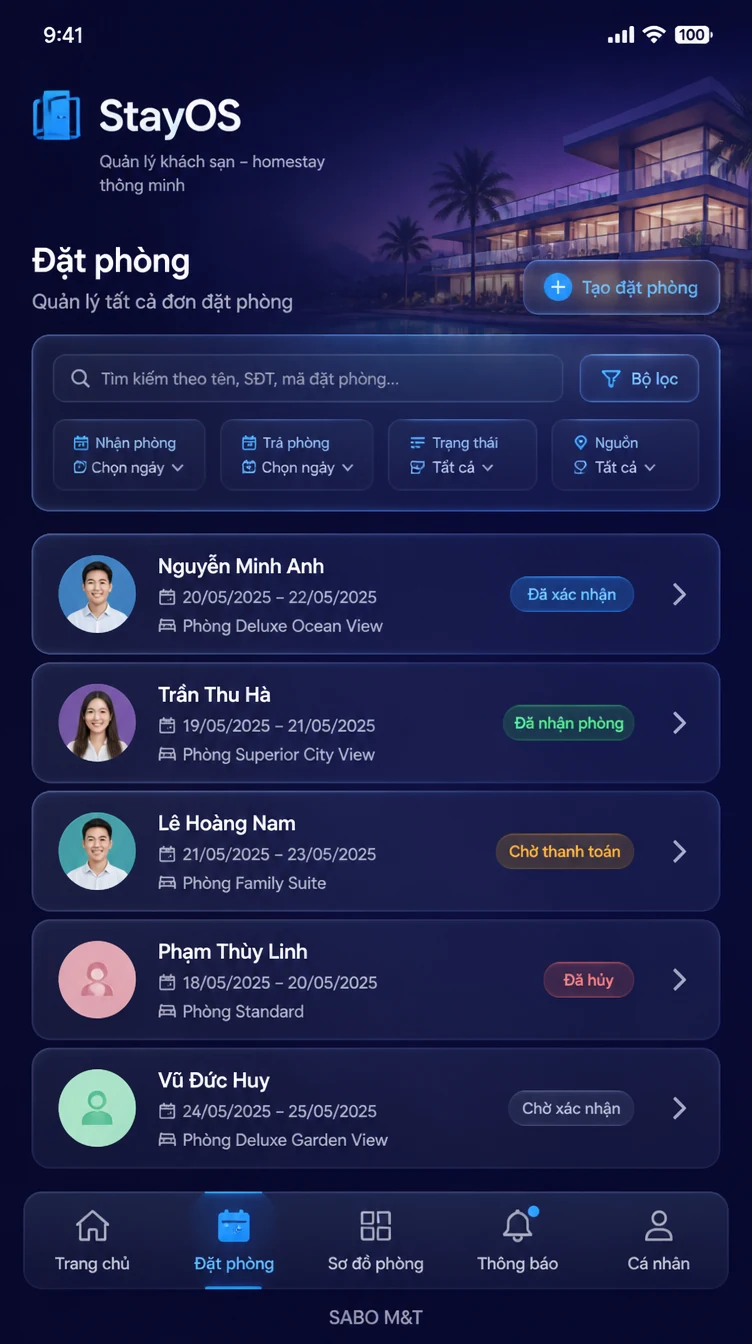 Giao diện mobile khách sạn – homestay — màn 7
