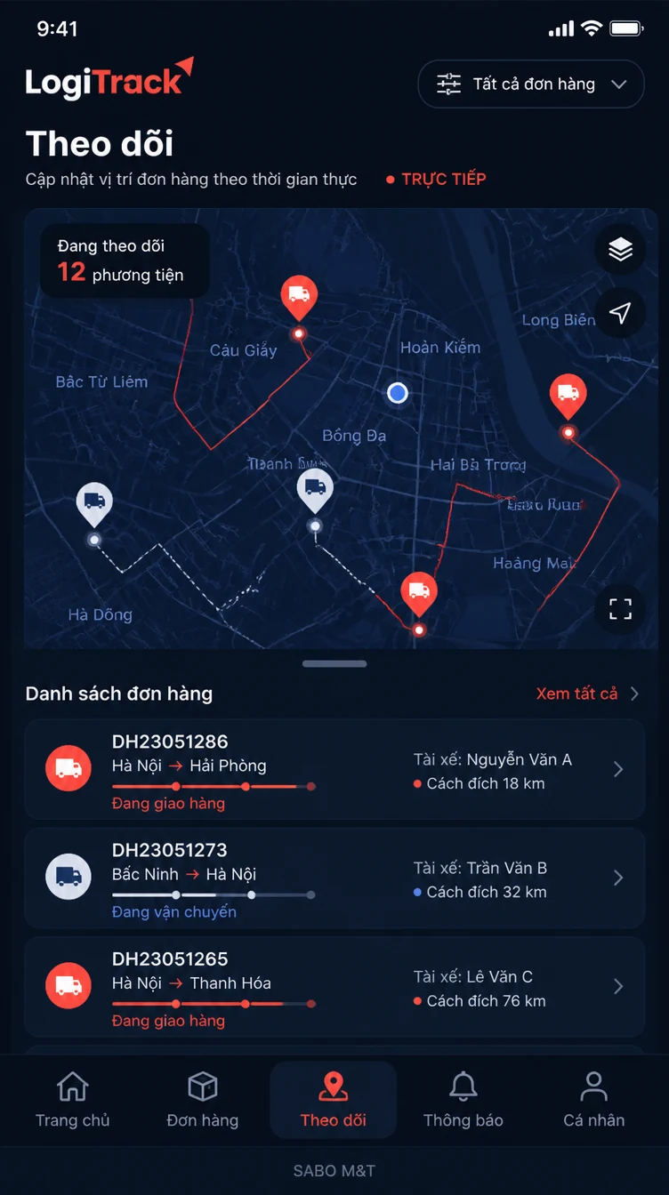 Giao diện mobile kho vận – logistics — màn 9