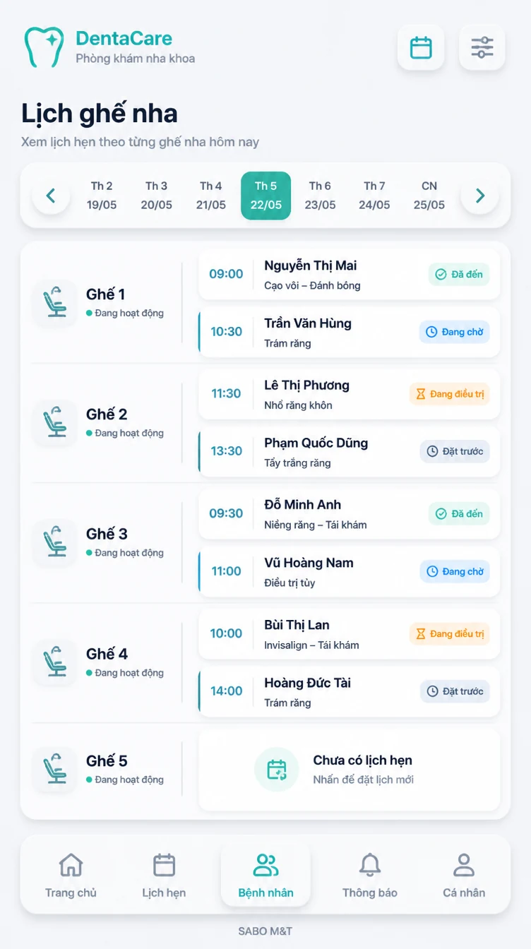 Giao diện mobile phòng khám nha khoa — màn 9