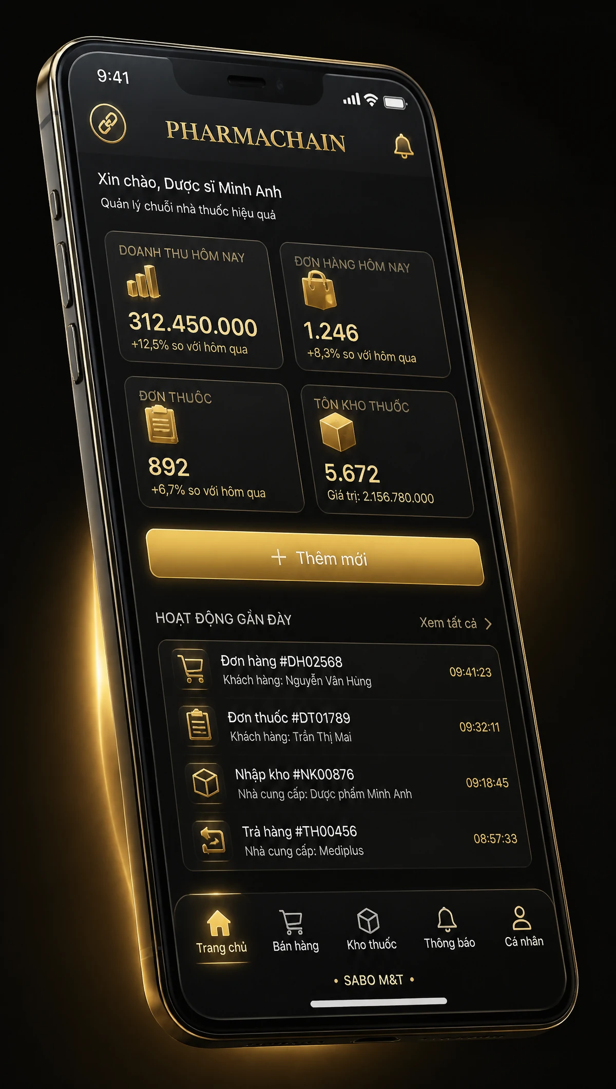 Giao diện mobile chuỗi nhà thuốc — màn 1