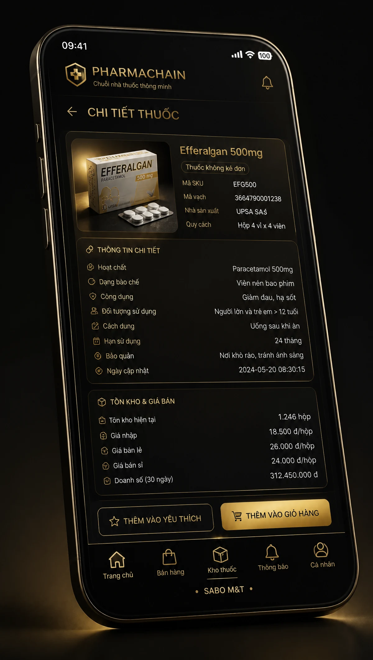 Giao diện mobile chuỗi nhà thuốc — màn 3