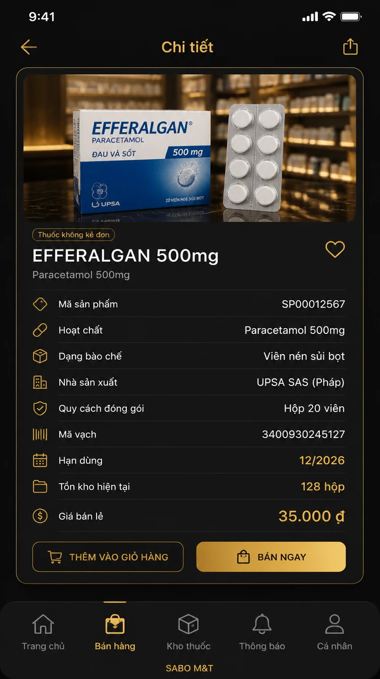 Giao diện mobile chuỗi nhà thuốc — màn 8