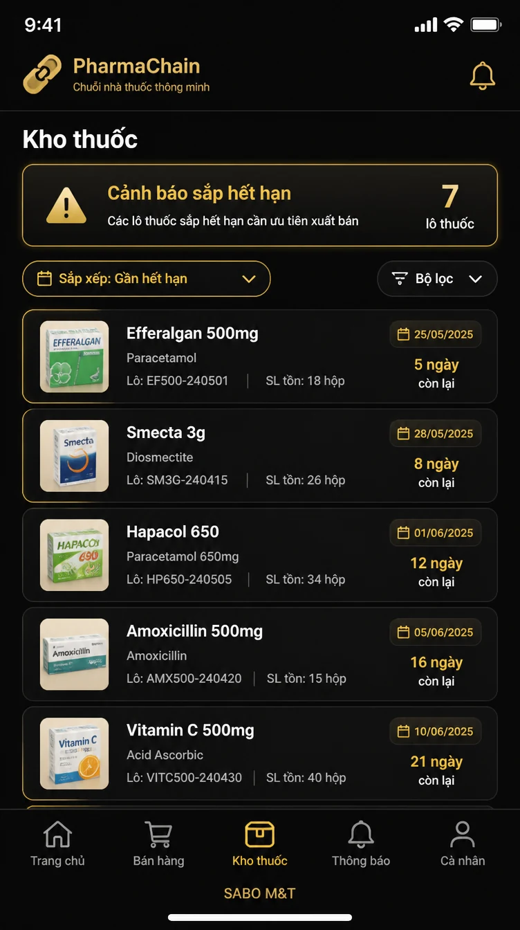 Giao diện mobile chuỗi nhà thuốc — màn 9