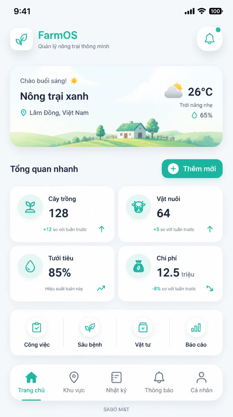 Giao diện mobile nông trại – trang trại — màn 6