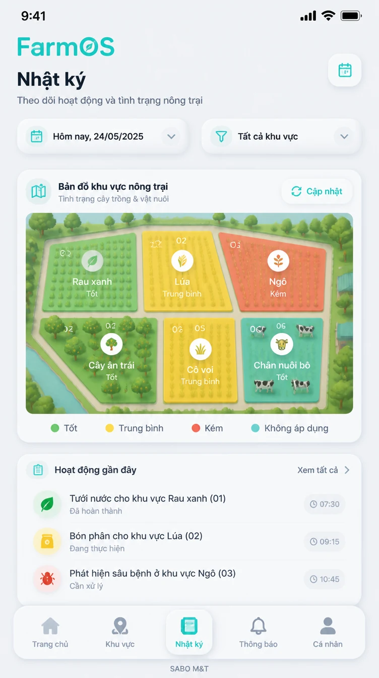 Giao diện mobile nông trại – trang trại — màn 9