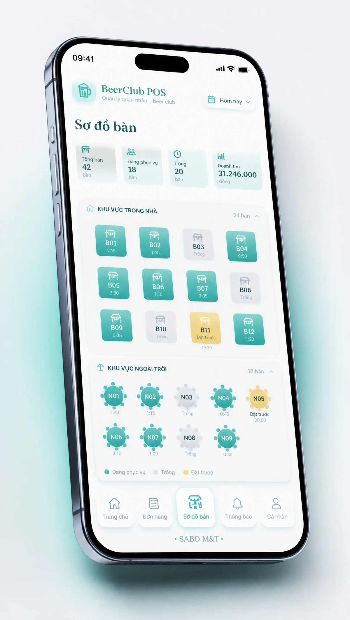 Giao diện mobile quán nhậu – beer club — màn 4