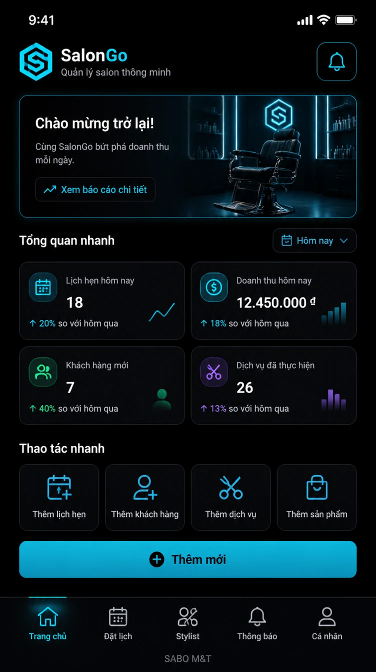 Giao diện mobile salon tóc – barber shop — màn 6