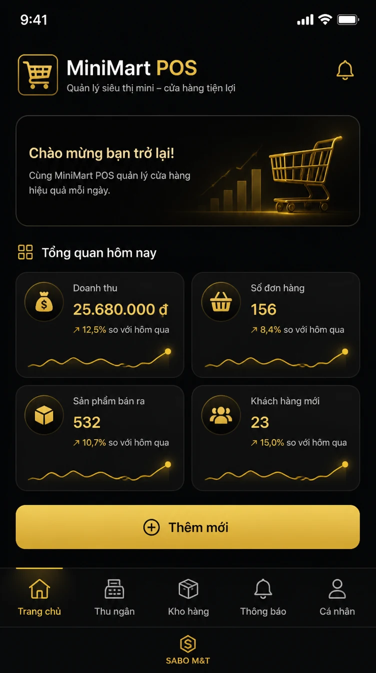 Giao diện mobile siêu thị mini – cửa hàng tiện lợi — màn 6