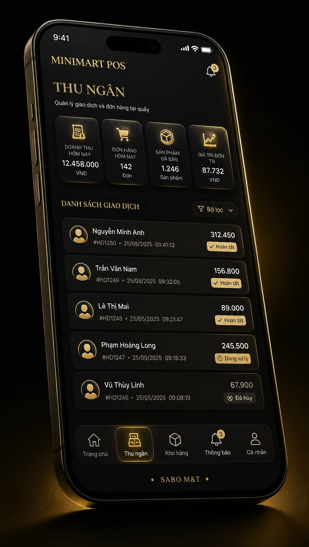 Giao diện mobile siêu thị mini – cửa hàng tiện lợi — màn 2
