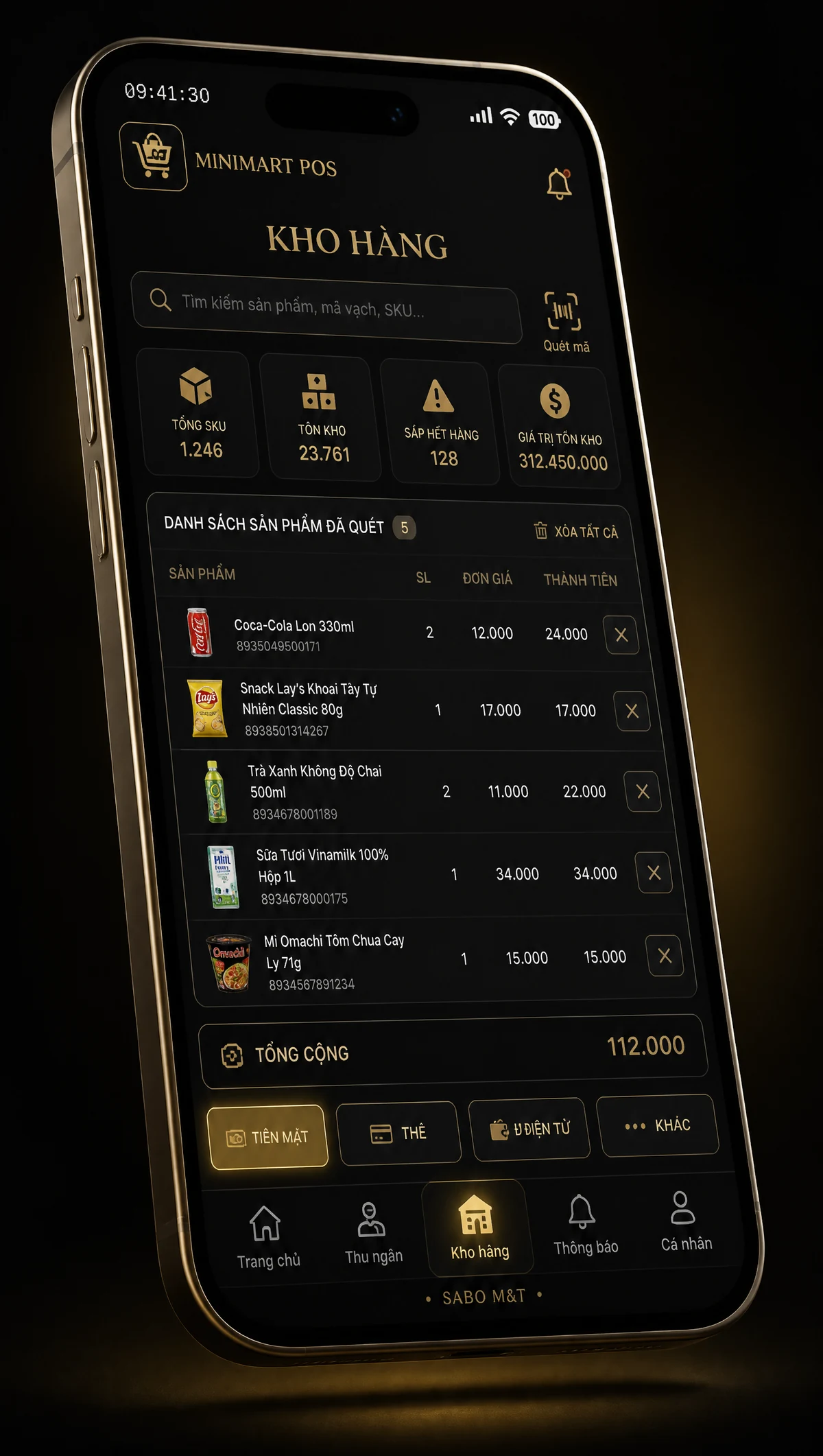 Giao diện mobile siêu thị mini – cửa hàng tiện lợi — màn 4