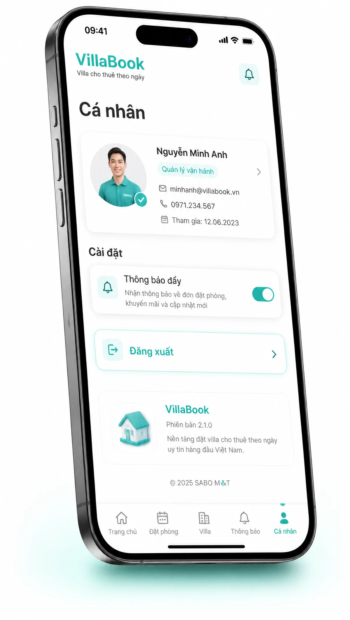 Giao diện mobile villa cho thuê theo ngày — màn 5