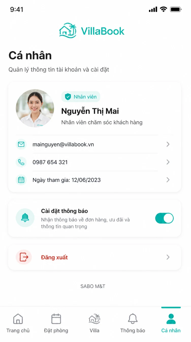 Giao diện mobile villa cho thuê theo ngày — màn 10
